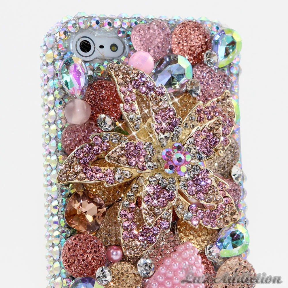 Flower and Pink Pearl Bow Design (style 472)