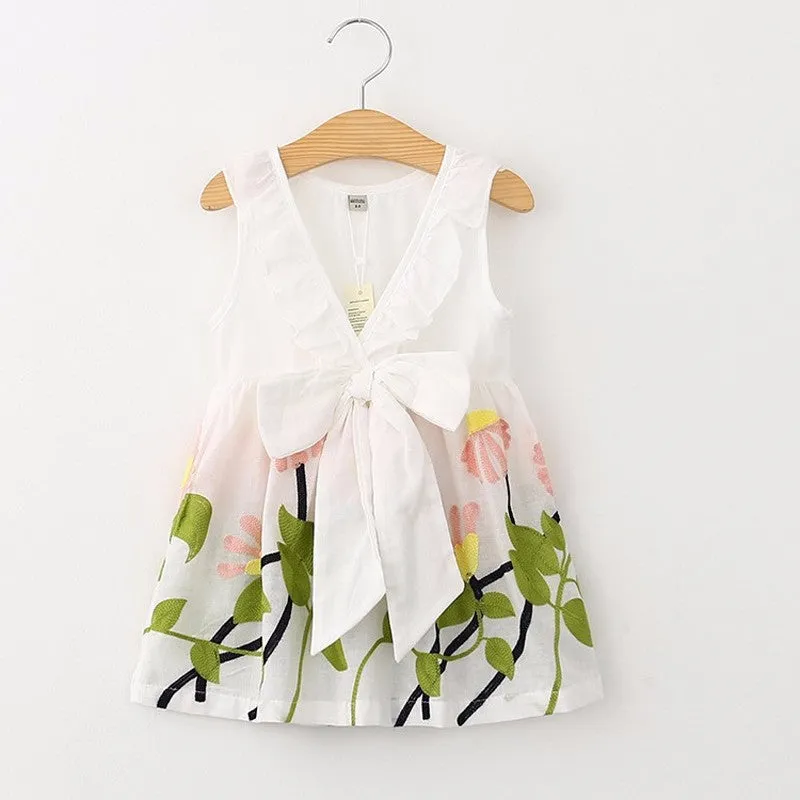 Flower White Dress