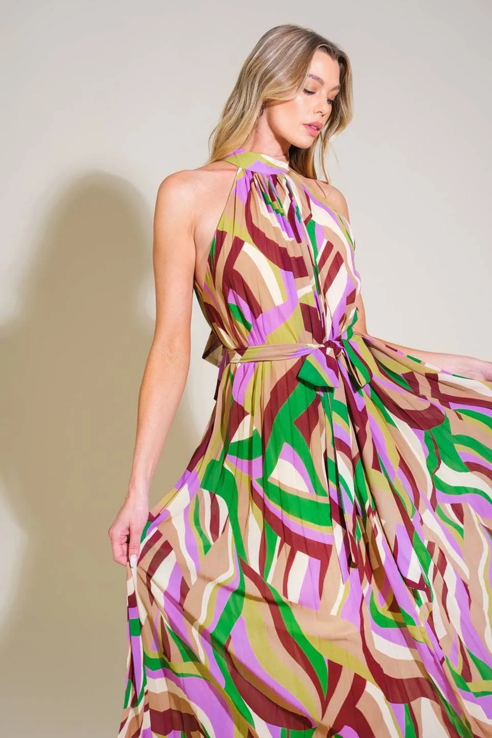 Flowing Halter Maxi Dress