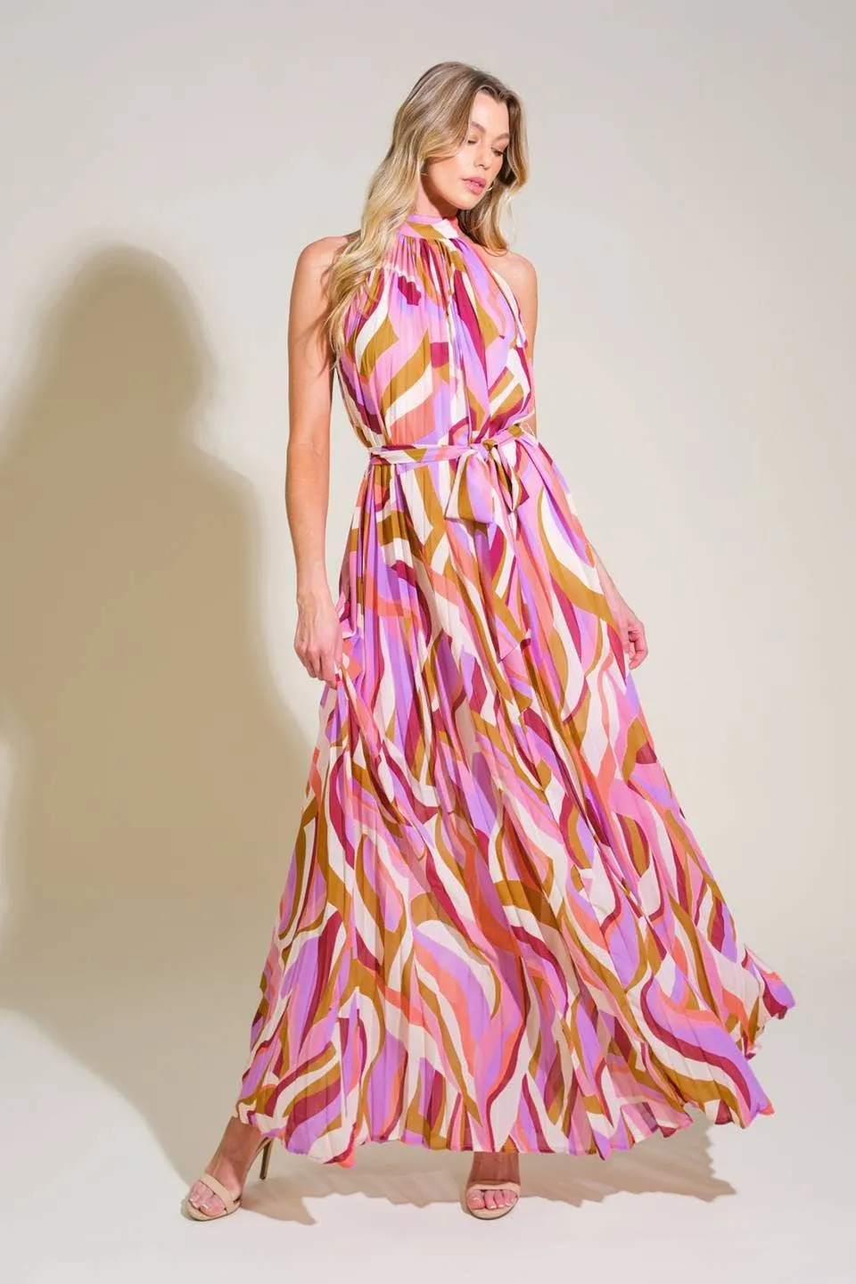 Flowing Halter Maxi Dress