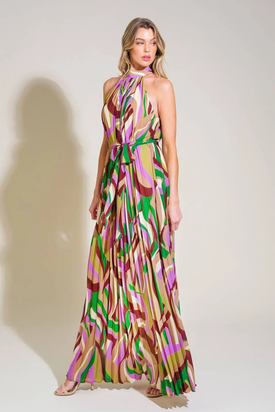 Flowing Halter Maxi Dress