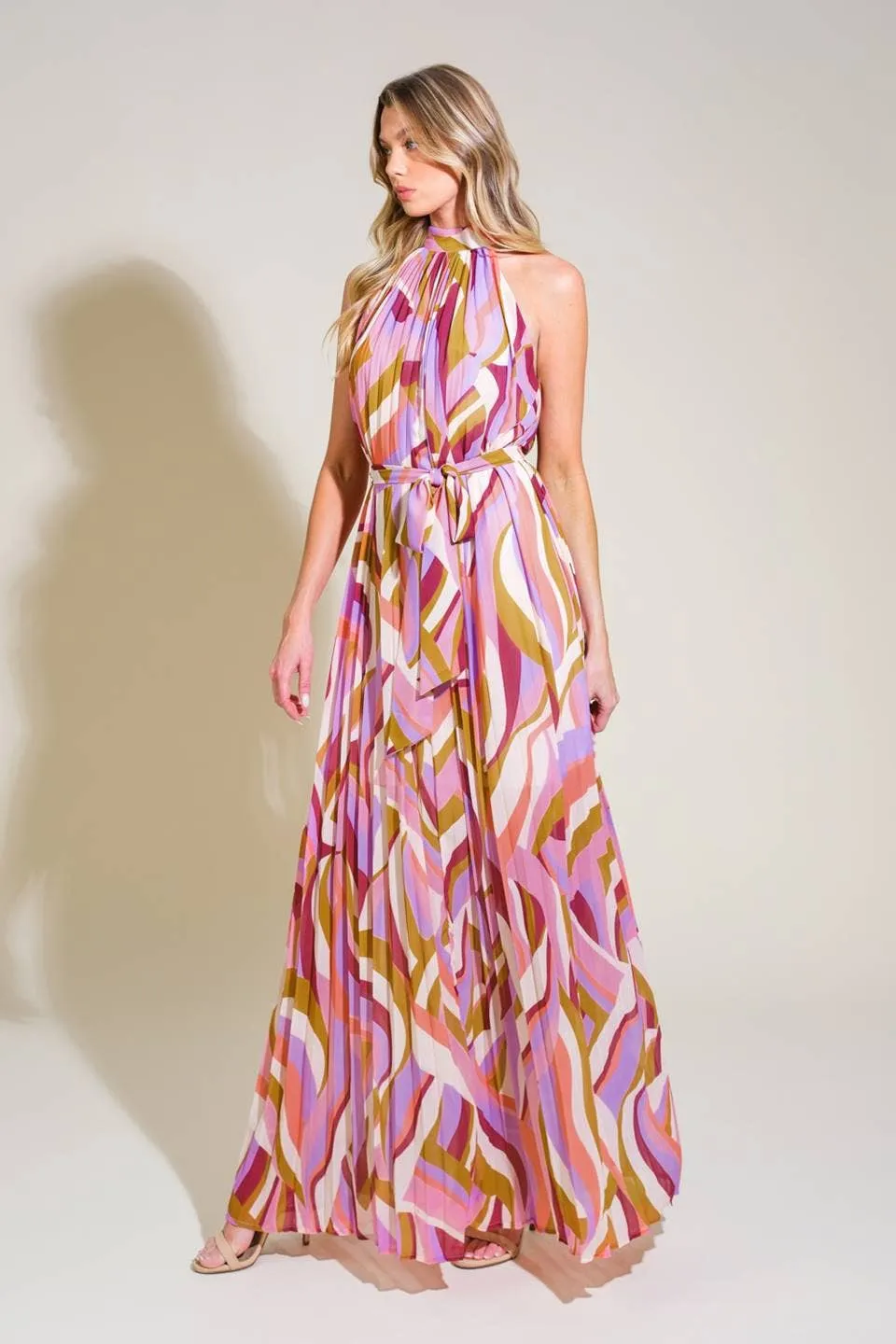 Flowing Halter Maxi Dress