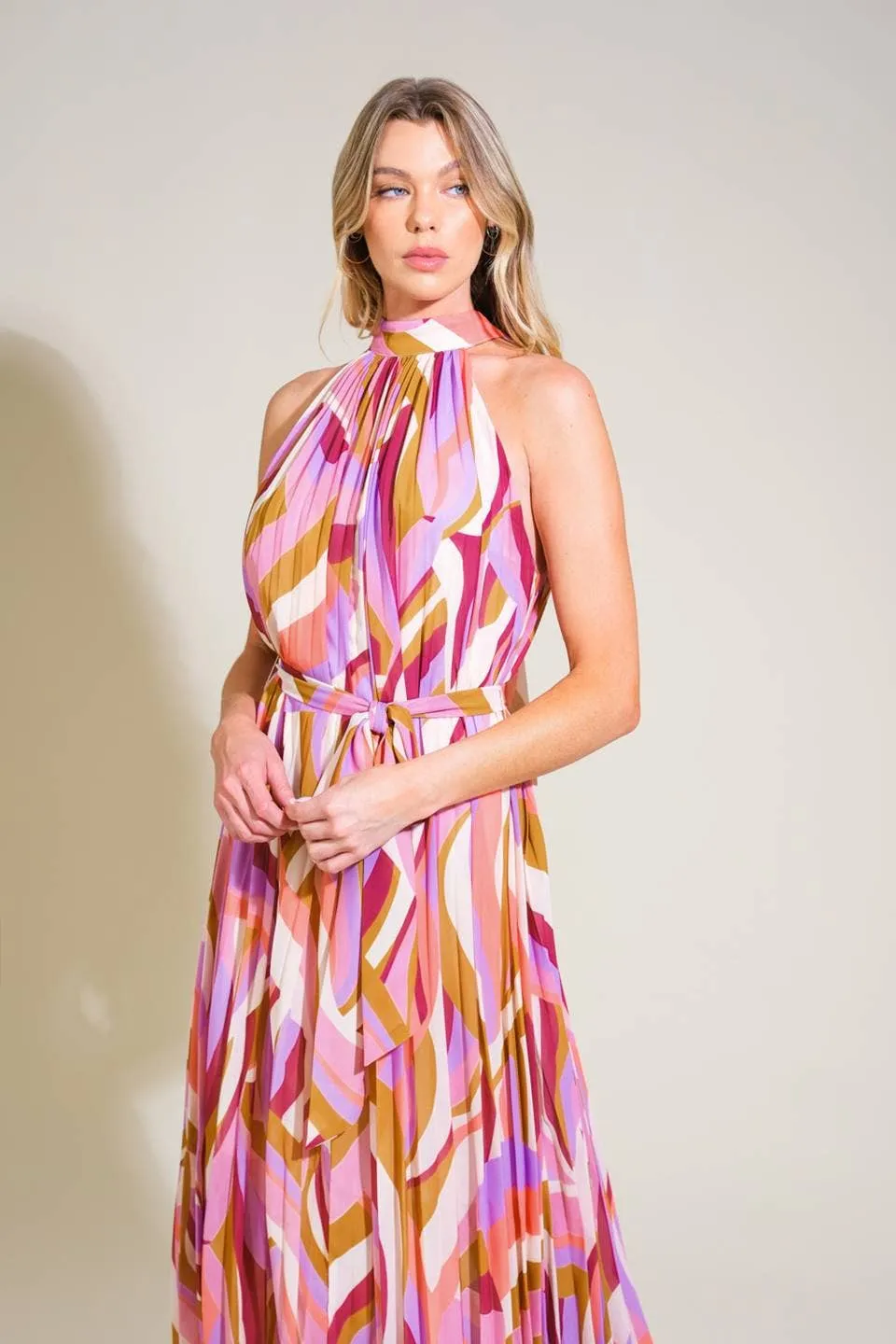Flowing Halter Maxi Dress