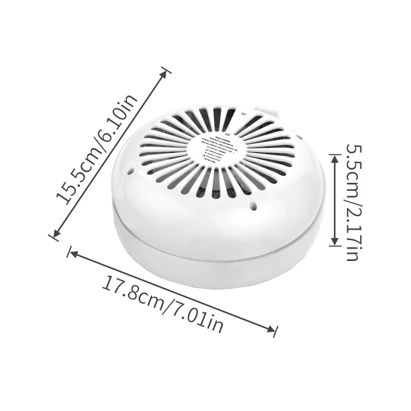 Foldable Cat Ear Shape Fan Mirror 3 Level Adjustable Wind And 3 Step LED Light Mirror