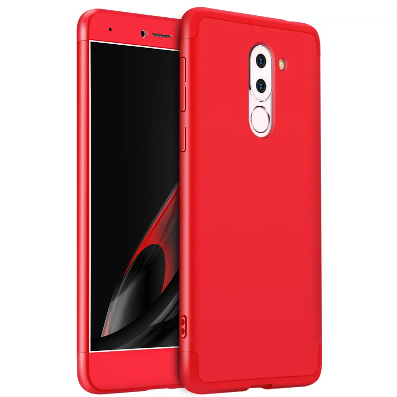 For HUAWEI Honor 6X/GR5 2017 3 in 1 Hybrid Hard Case Full Body 360 Degree Protection Back Cover  Red black red