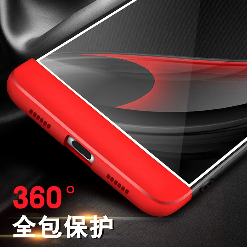 For HUAWEI Honor 6X/GR5 2017 3 in 1 Hybrid Hard Case Full Body 360 Degree Protection Back Cover  Red black red