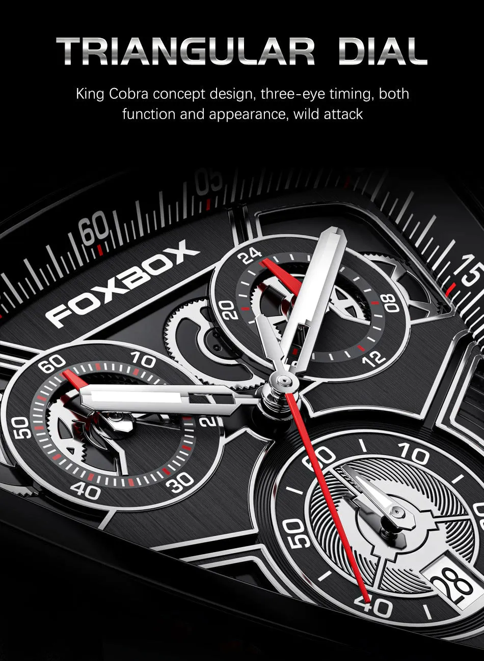 FOXBOX Luxury Quartz Waterproof Chronograph Watch | Foxbox 01