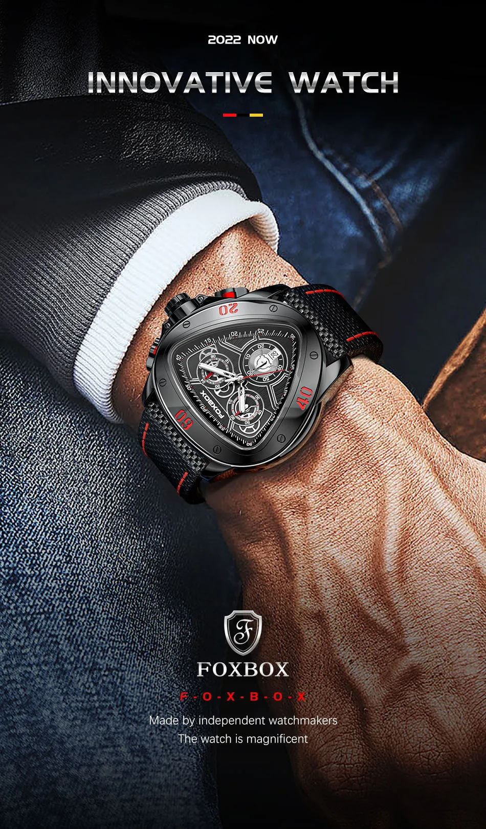 FOXBOX Luxury Quartz Waterproof Chronograph Watch | Foxbox 01