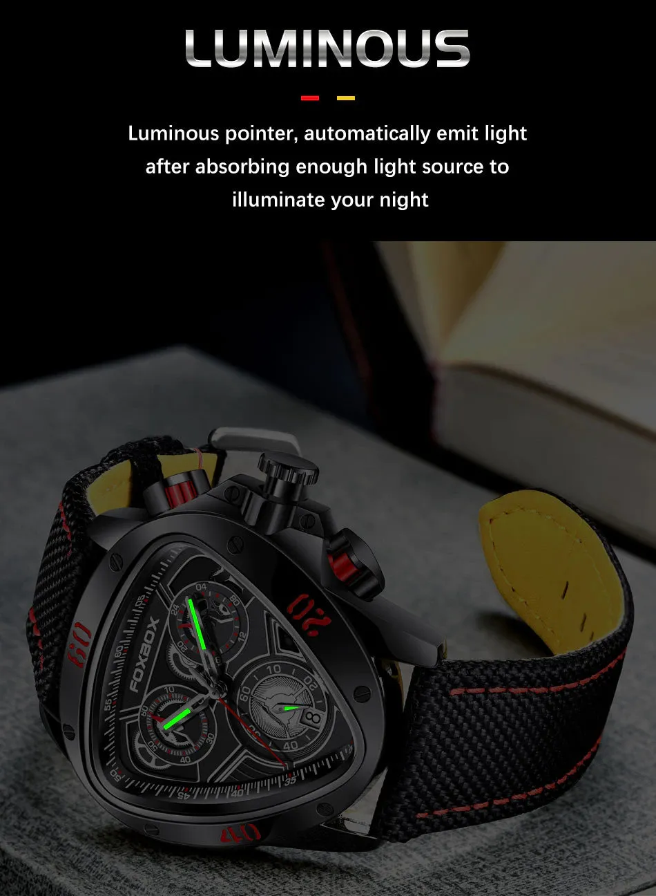 FOXBOX Luxury Quartz Waterproof Chronograph Watch | Foxbox 01