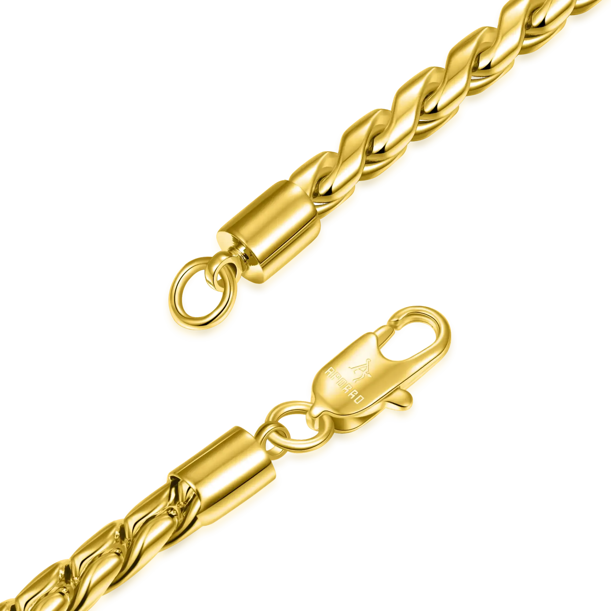 Franco Chain & Miami Chain Set - Yellow Gold