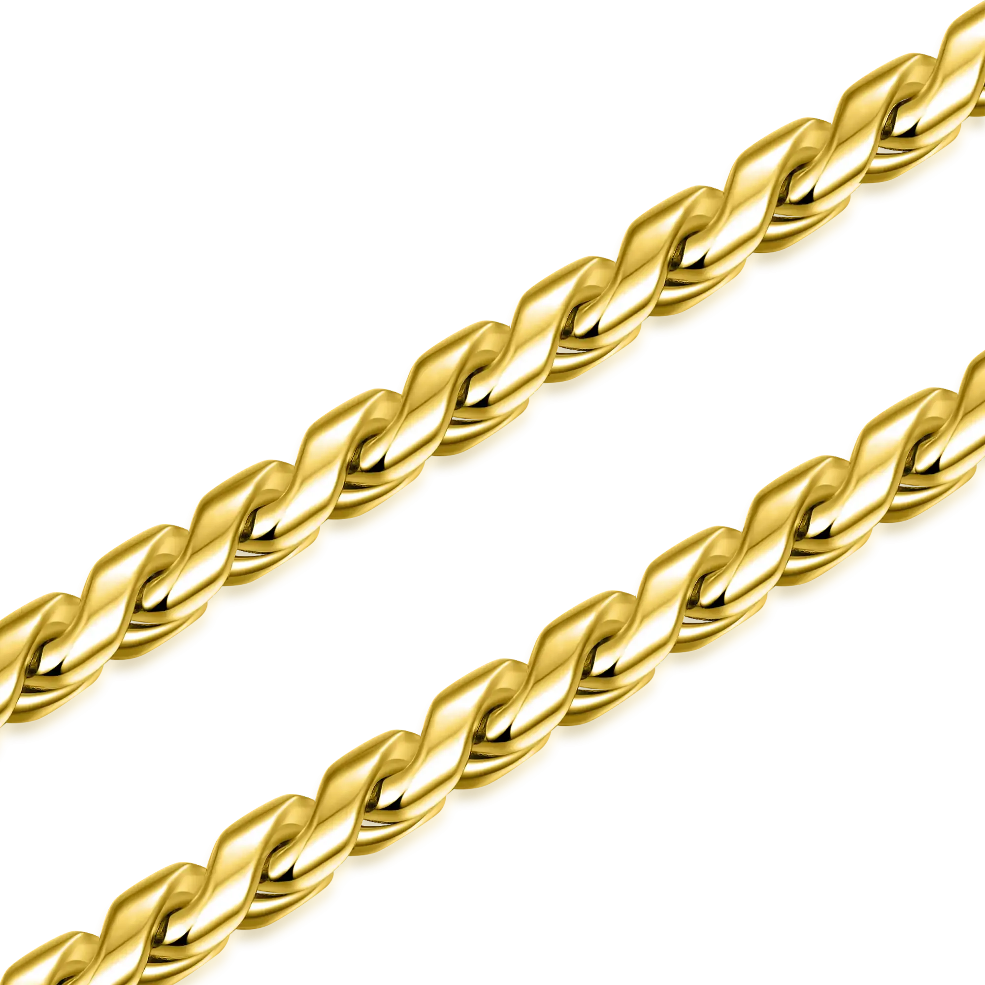 Franco Chain & Miami Chain Set - Yellow Gold