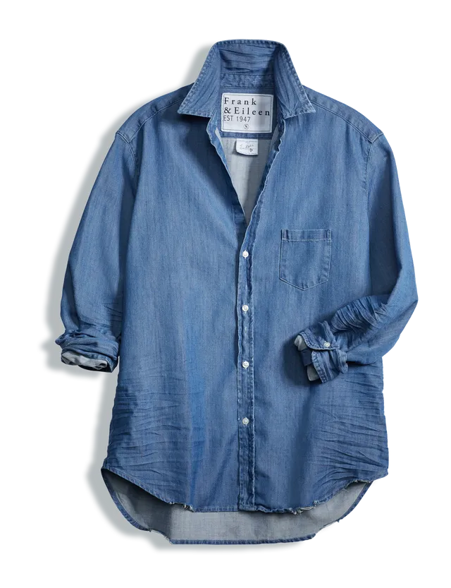 Frank & Eileen - Eileen Relaxed Button Up Shirt - Vintage Stonewash Indigo