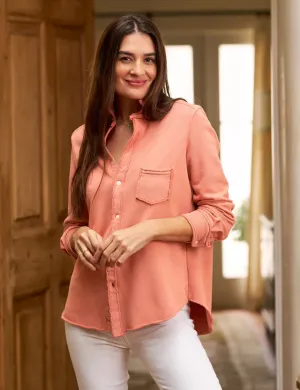 Frank & Eileen - Eileen Relaxed Sweatshirt  Button Up - Squash