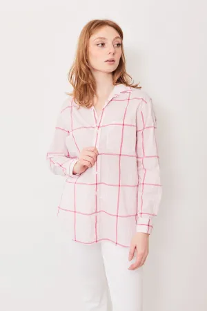 Frank & Eileen - Joedy Boyfriend Button-Up Shirt - Pink Magenta Plaid