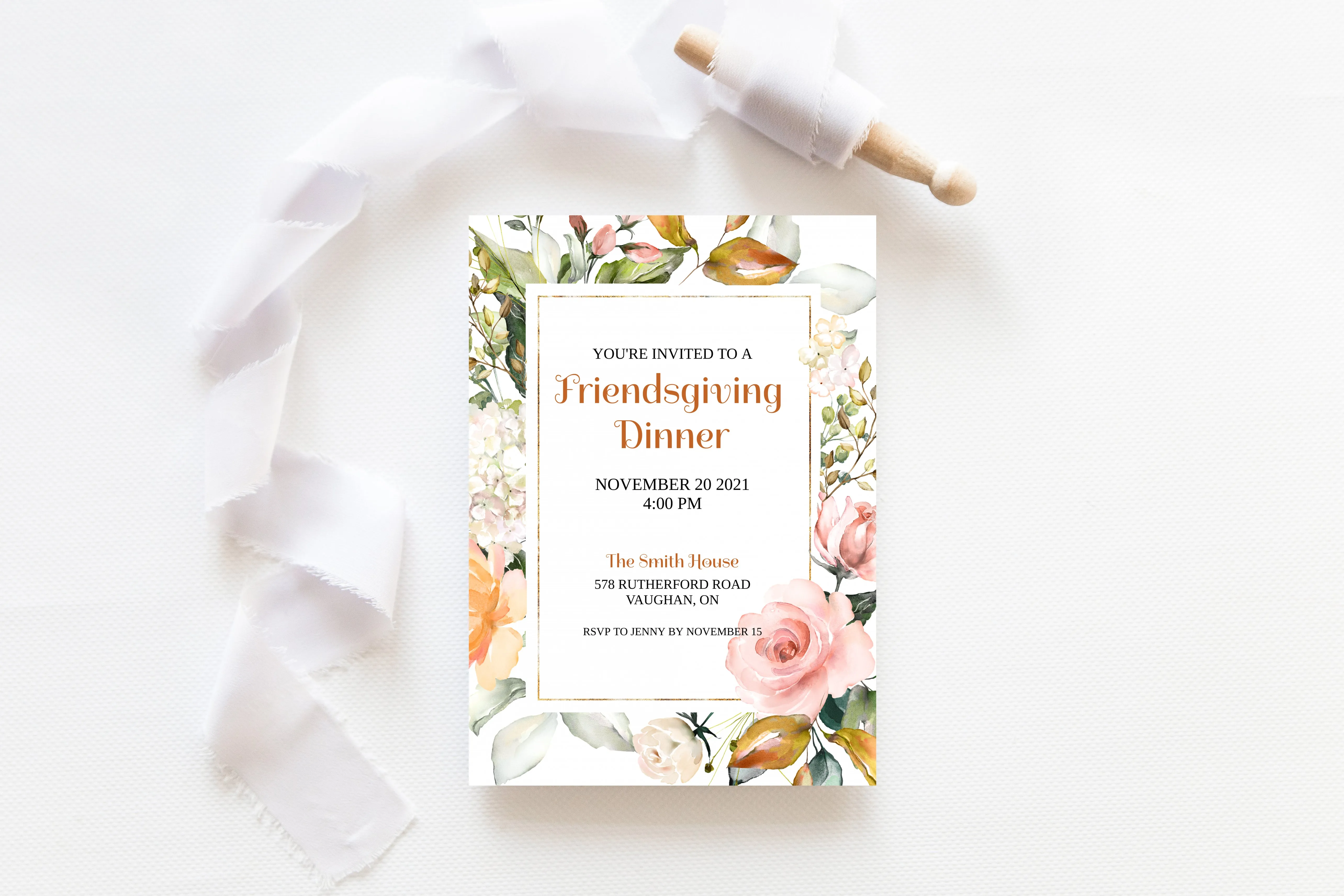 Friendsgiving Invitation Template 01