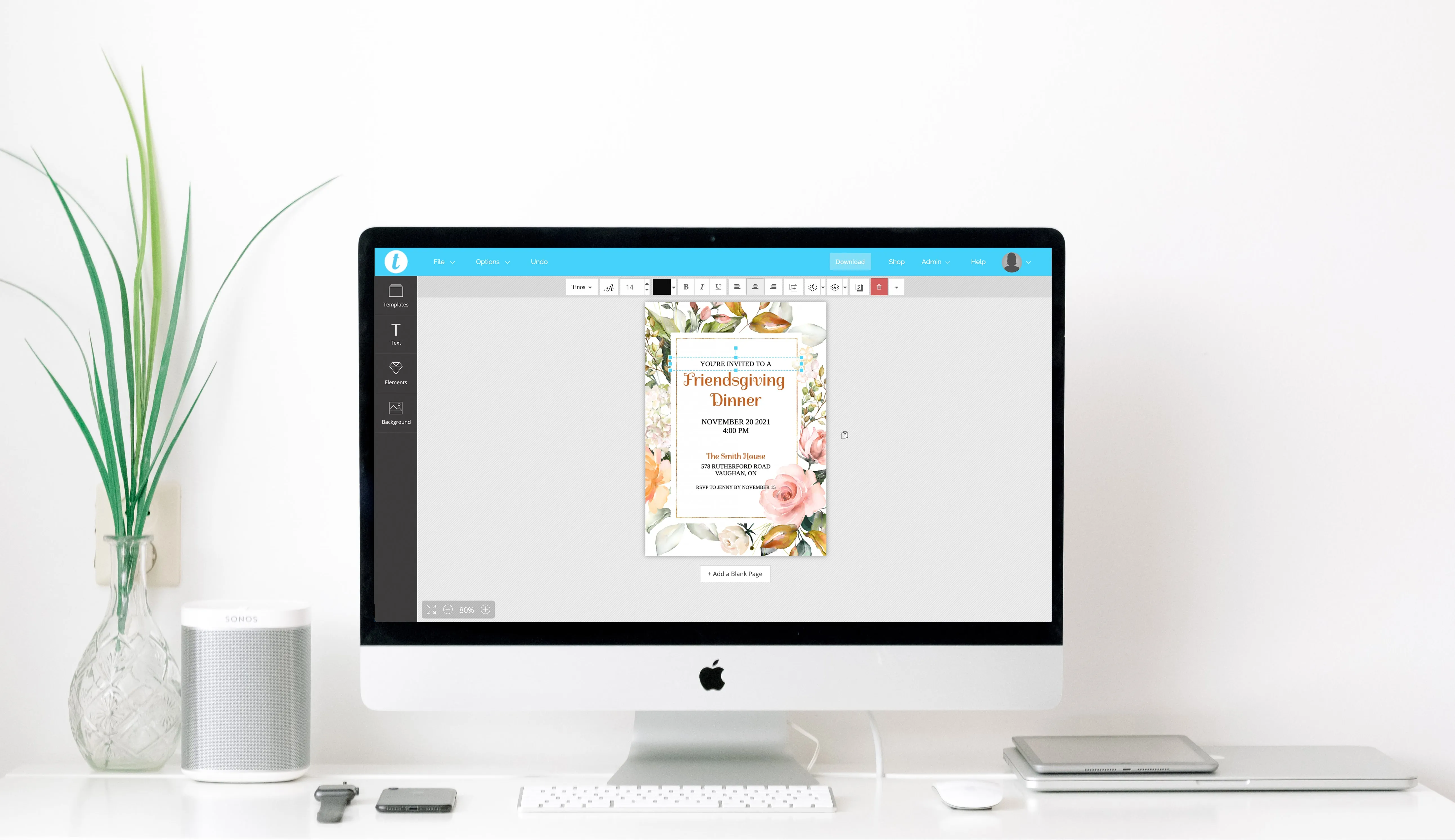 Friendsgiving Invitation Template 01