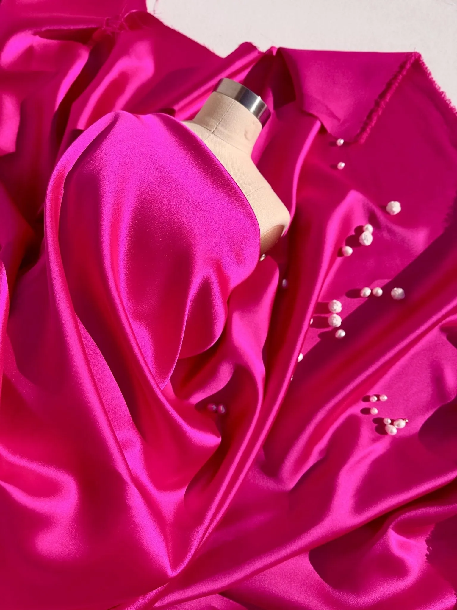 Fuchsia Satin Fabric