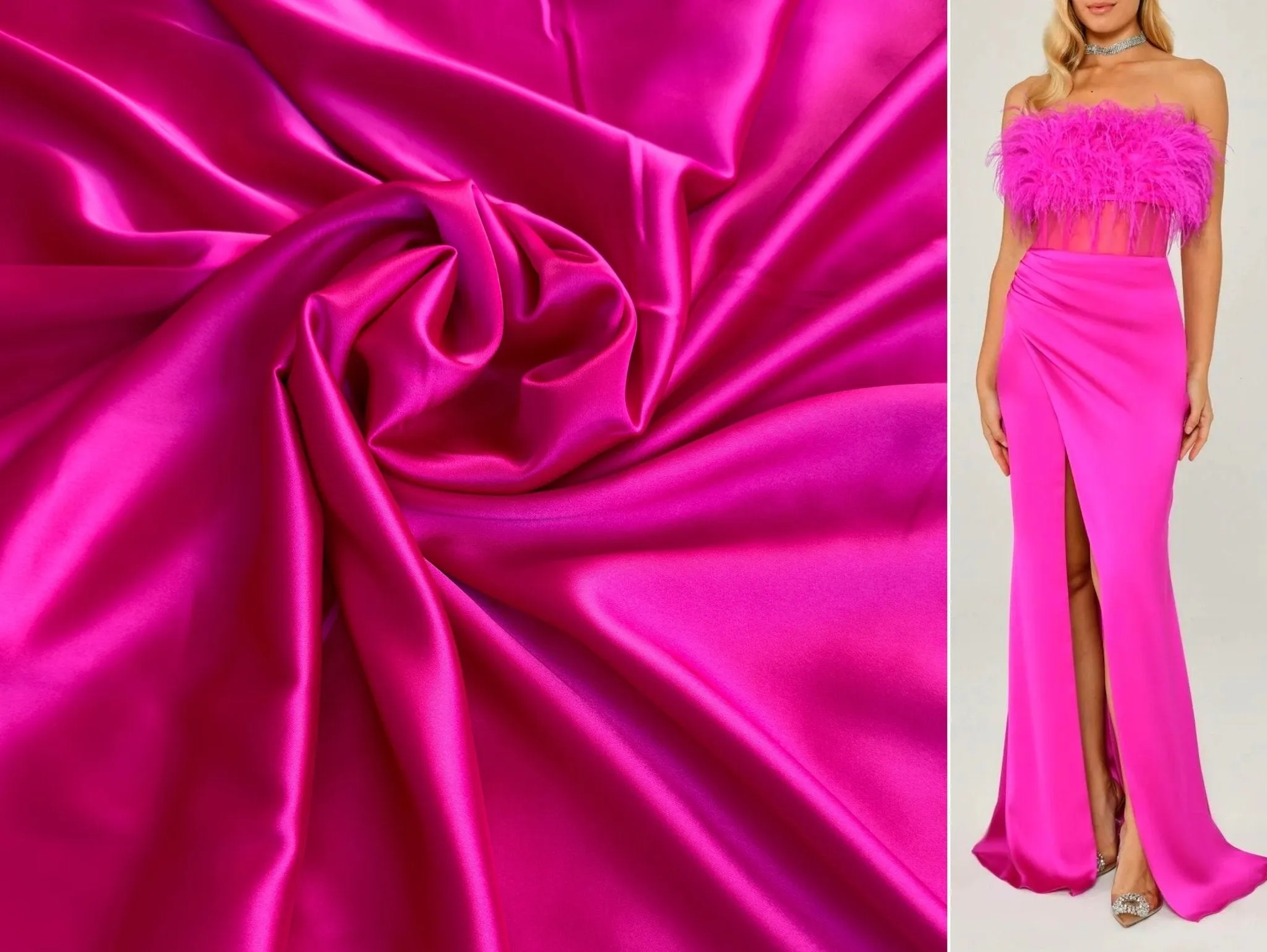 Fuchsia Satin Fabric