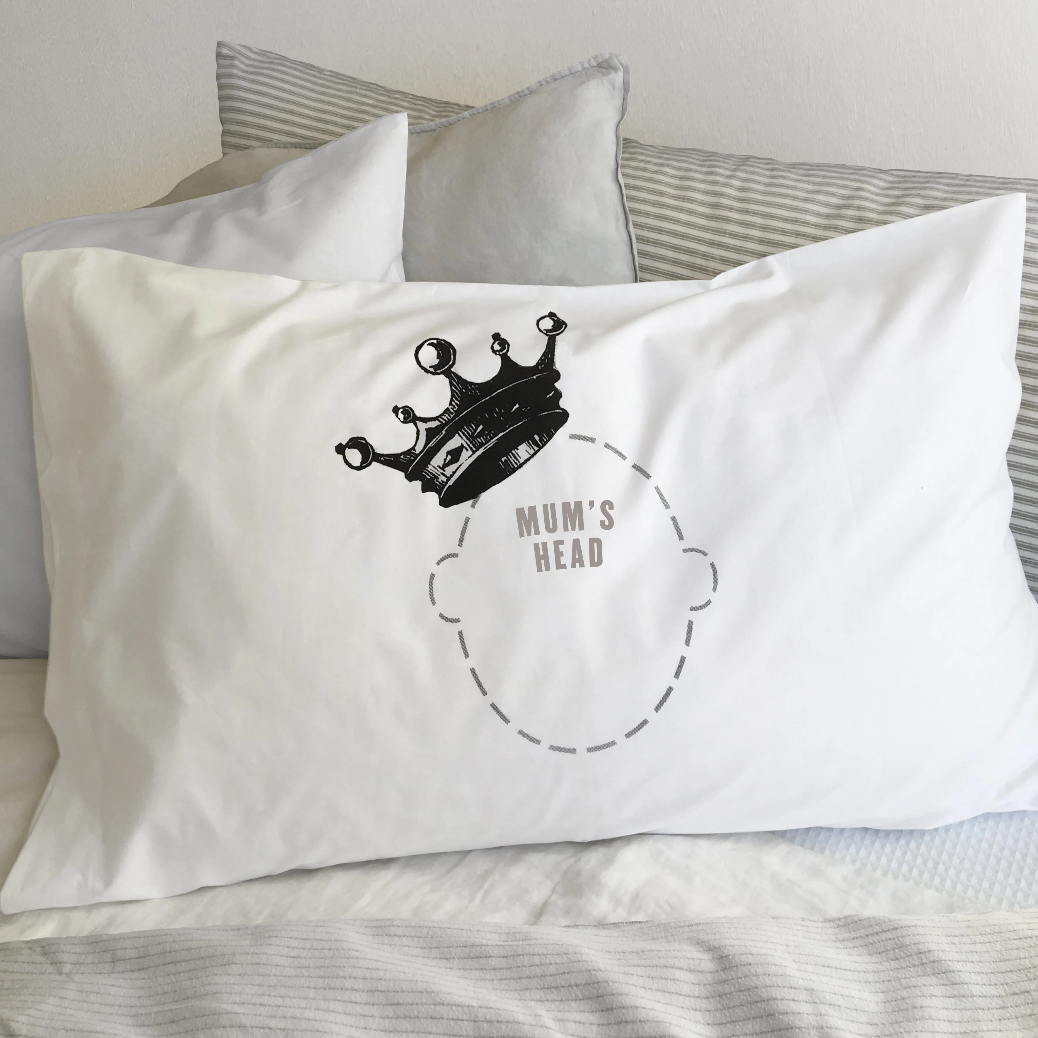 Funny printed Crown Headcase luxury pillowcase
