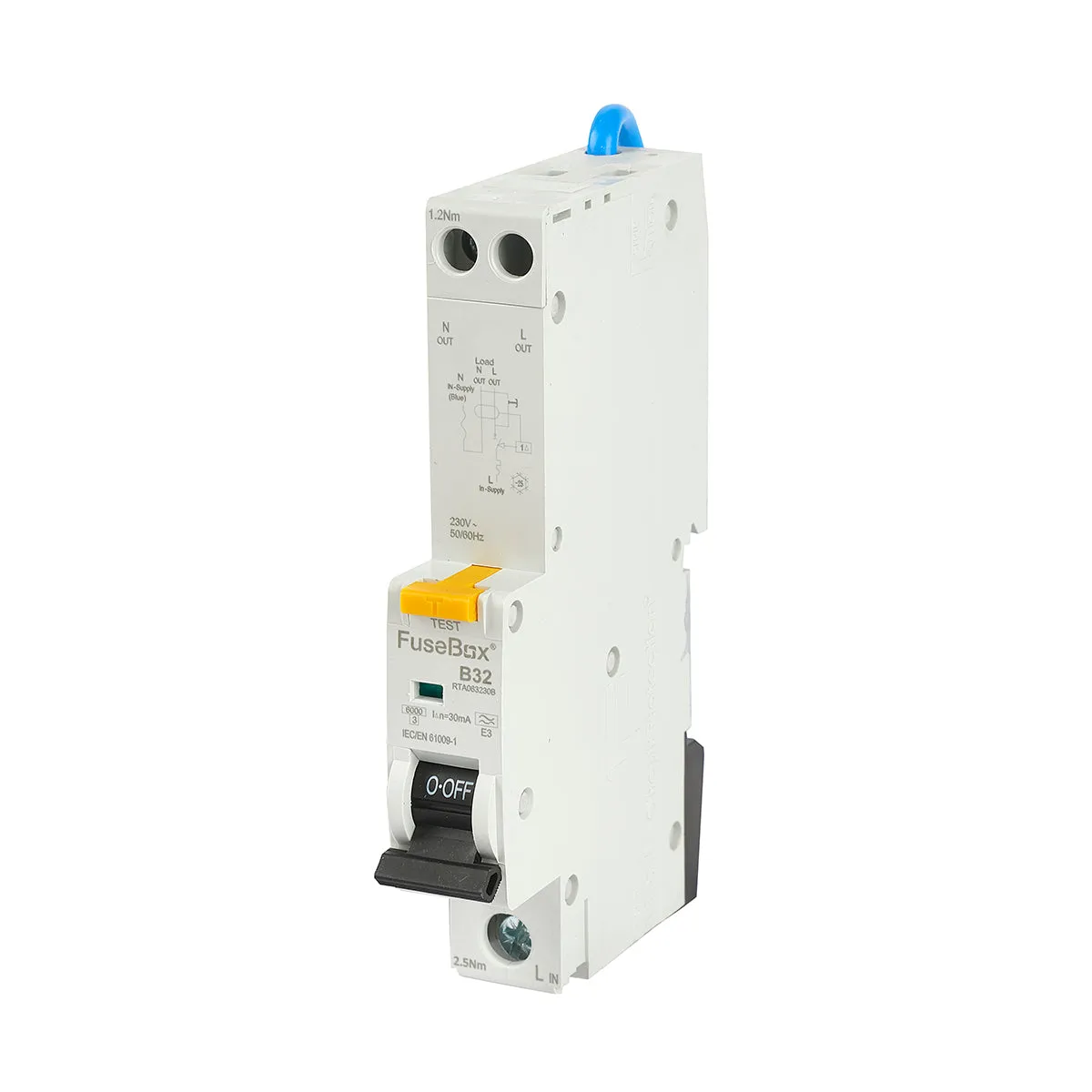 FuseBox RTA063230B 32A RCBO – Type A, B Curve, 6kA