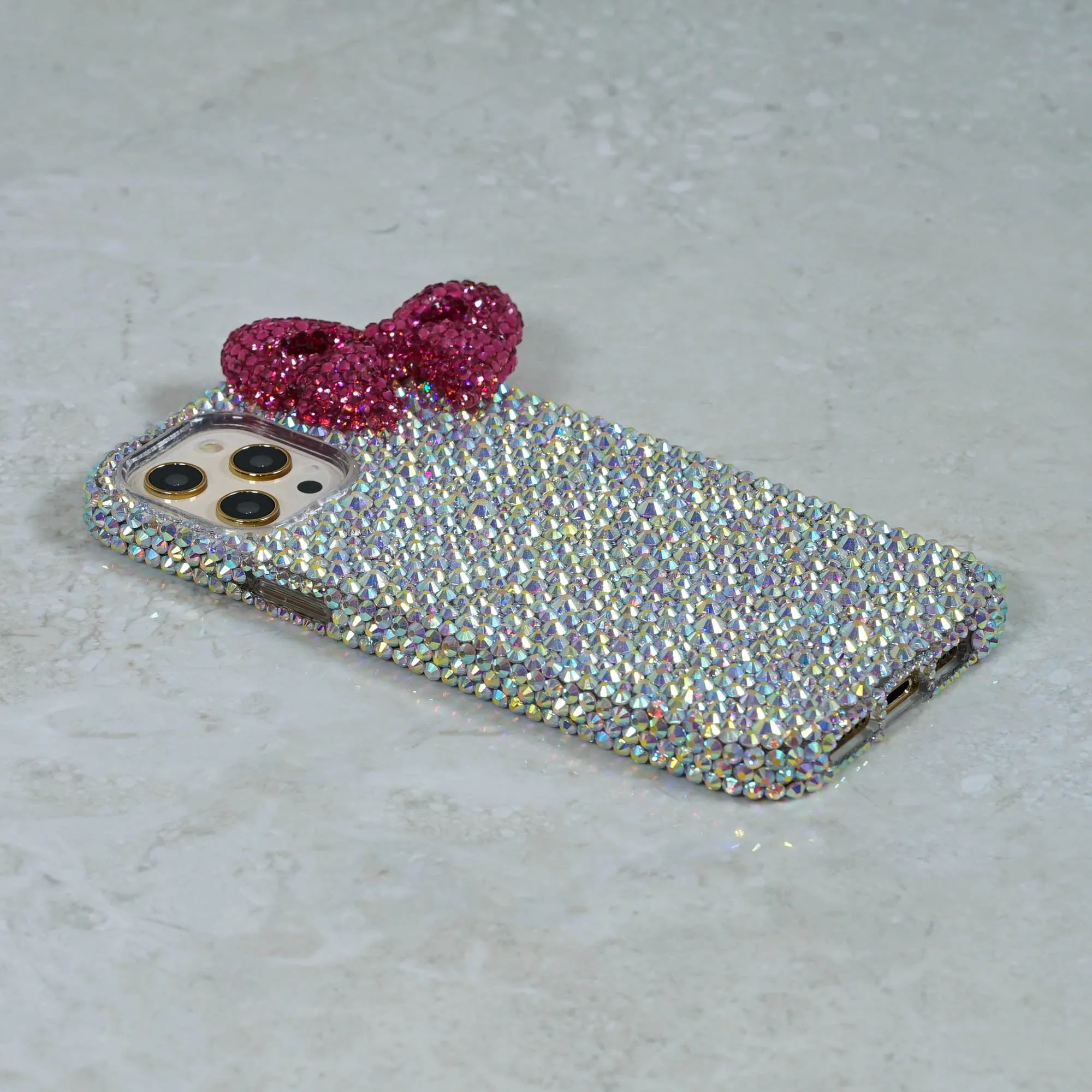 Fushia Bow with AB Crystals Design (style 901)