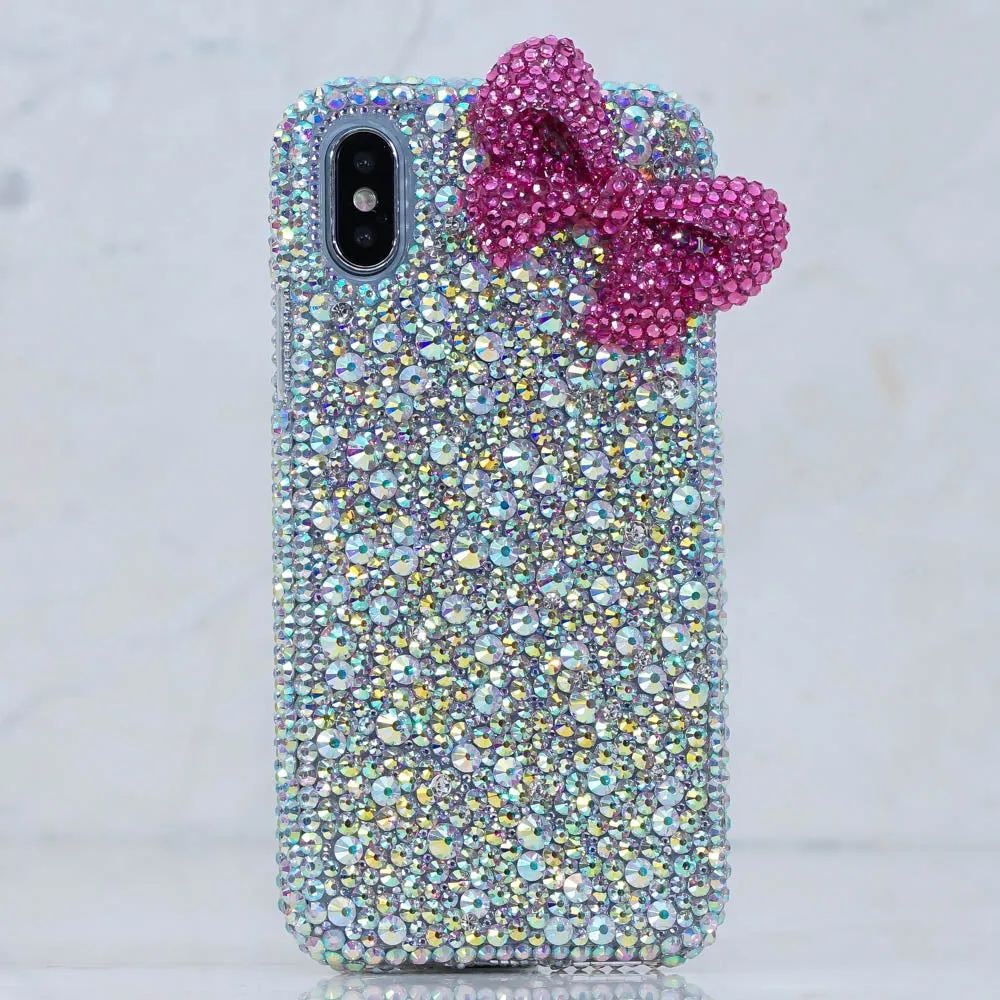 Fushia Bow with AB Crystals Design (style 901)