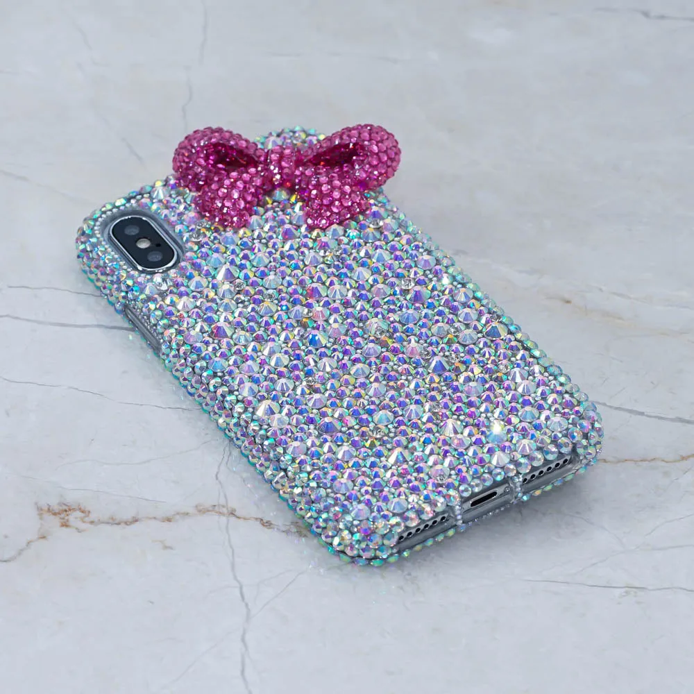 Fushia Bow with AB Crystals Design (style 901)
