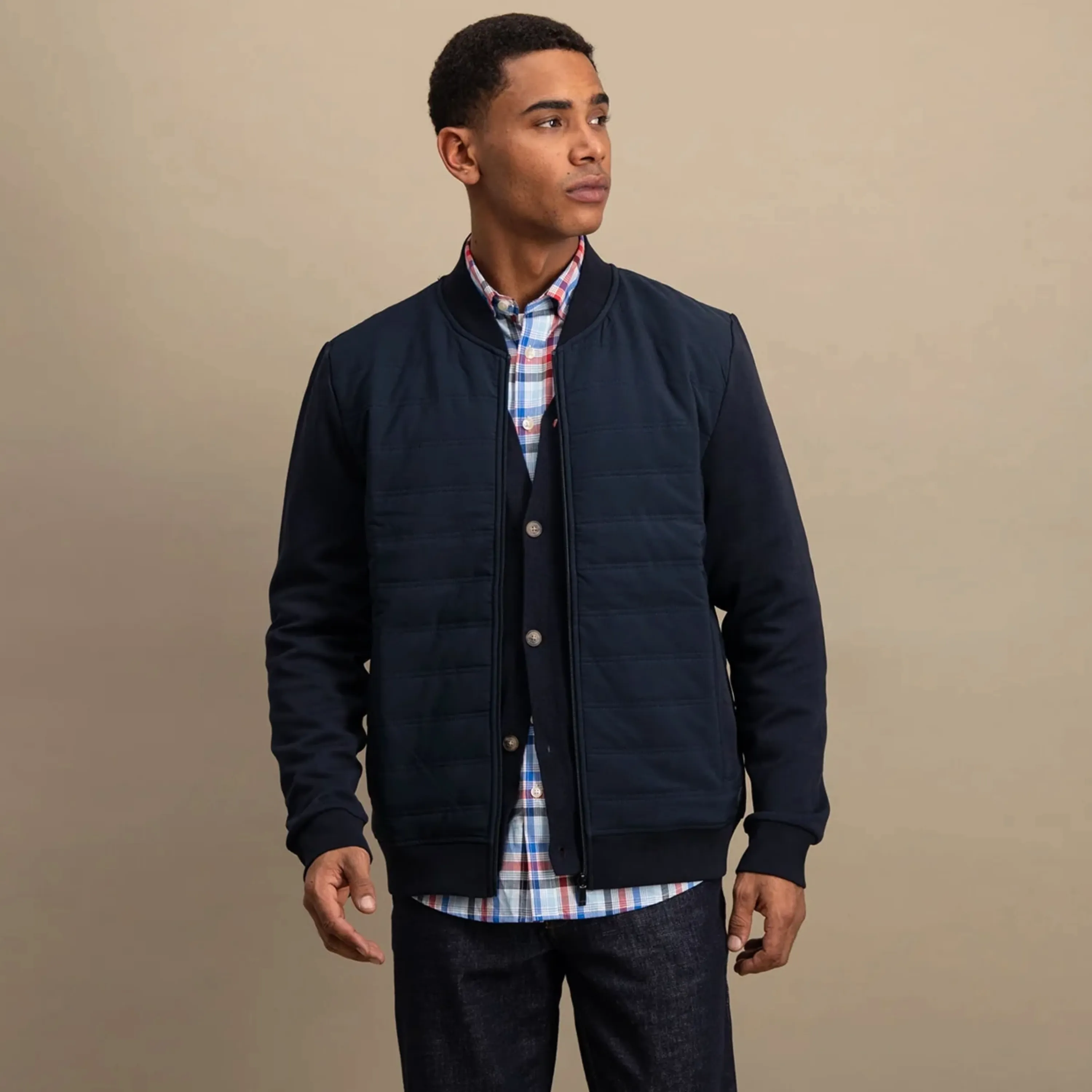 Fynch-Hatton Hybrid Jacket - Navy