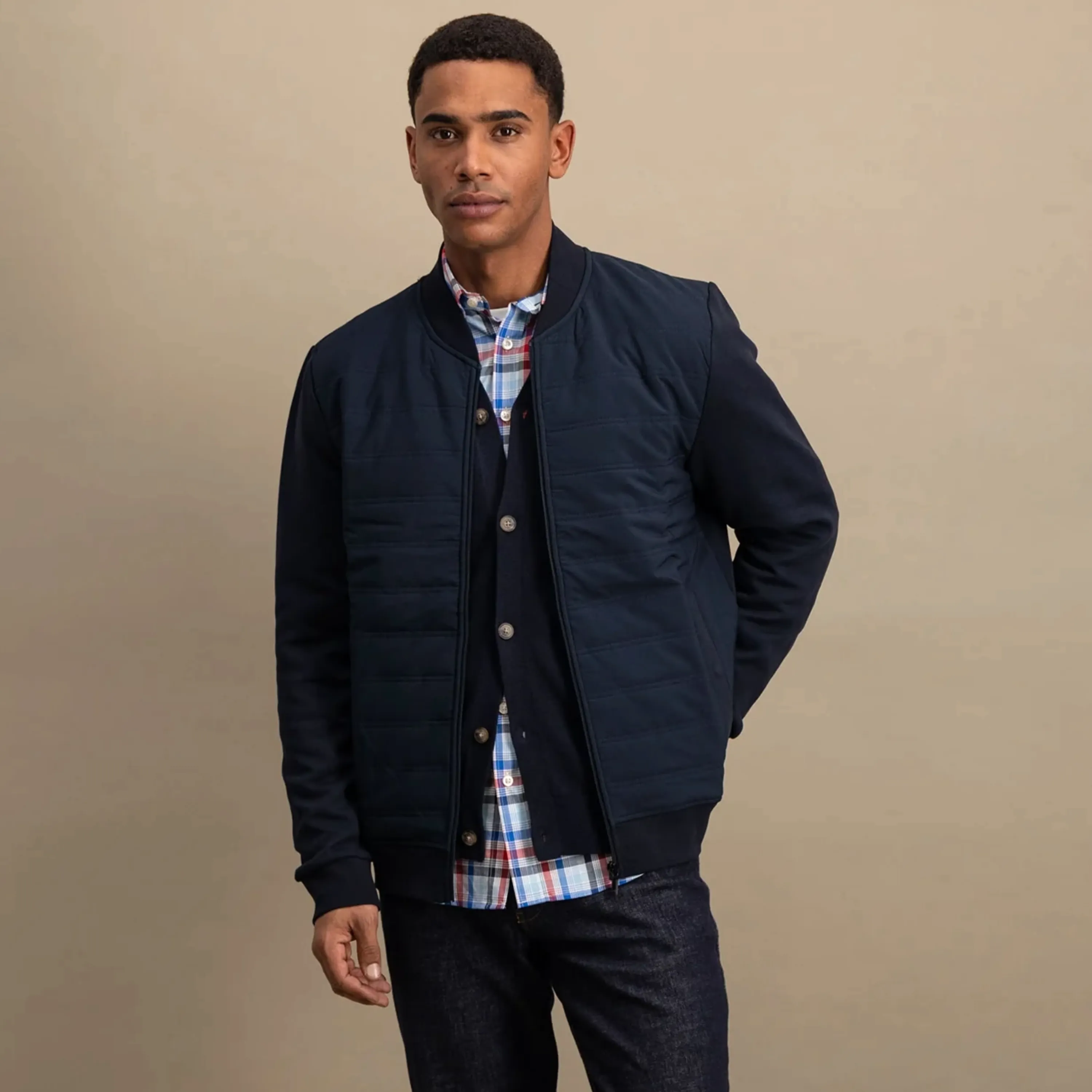 Fynch-Hatton Hybrid Jacket - Navy
