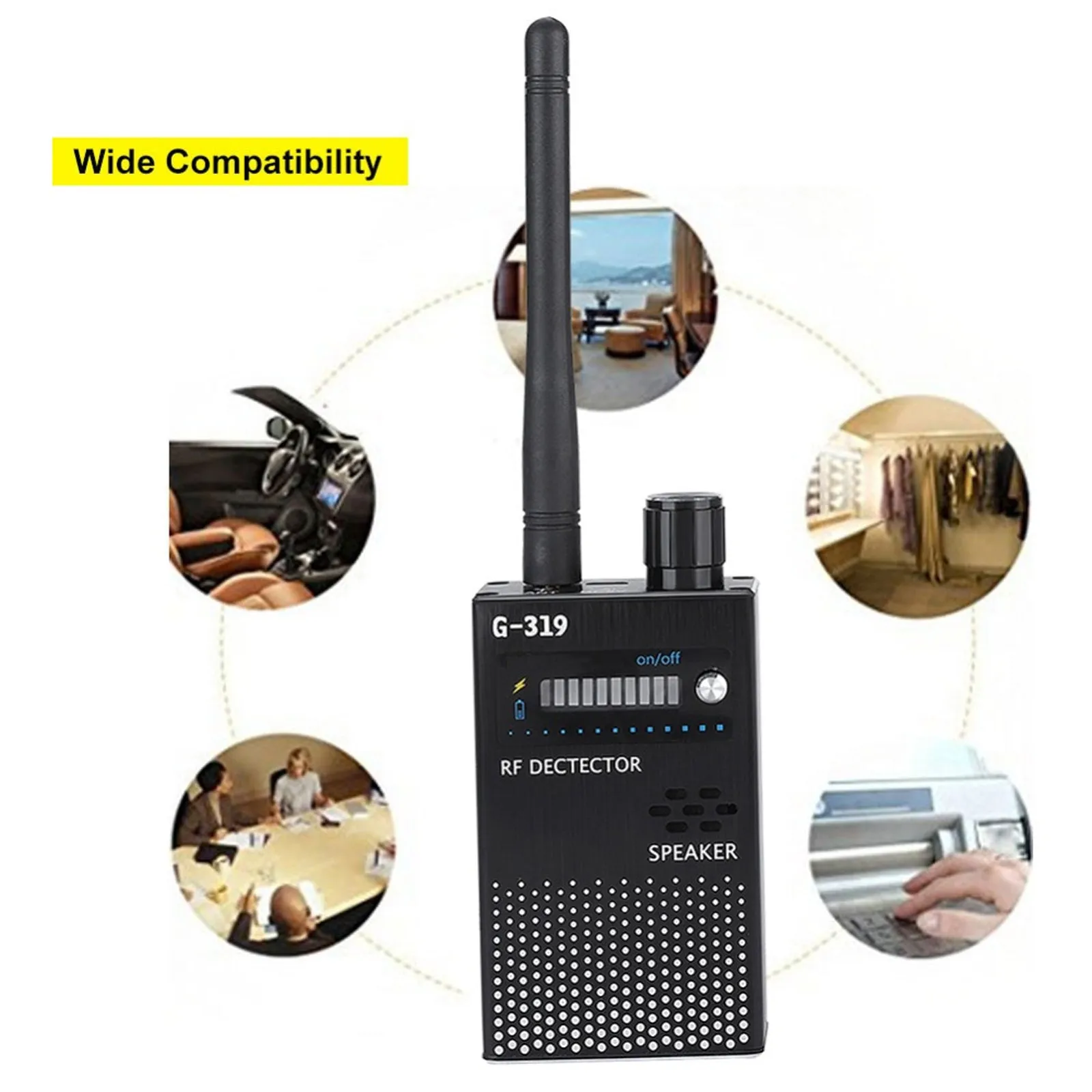 G319 Advanced RF Spy Bug Detector GPS Tracker GSM CDMA 3G 4G 5G Wifi Camera