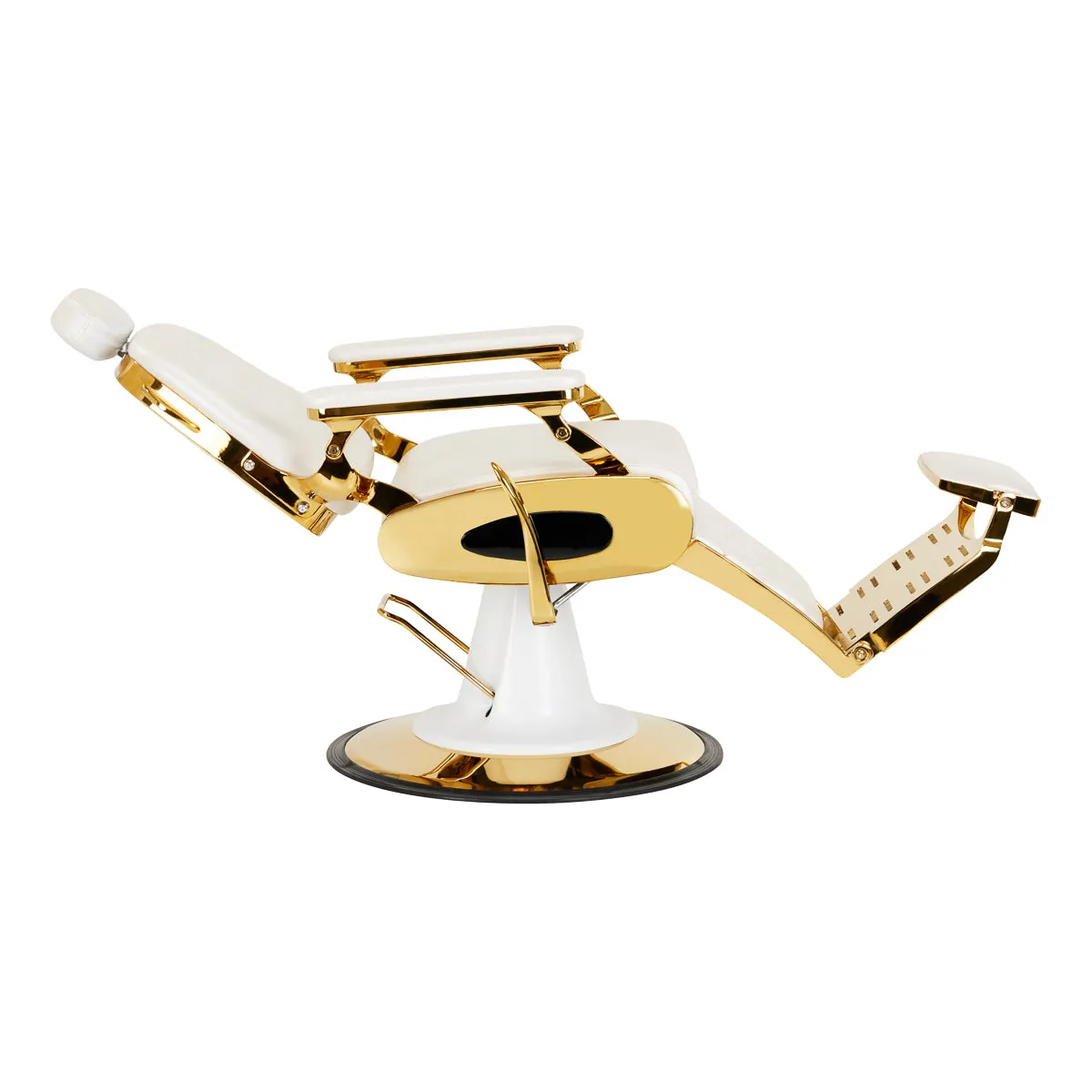 Gabbiano barber chair Francesco Gold white