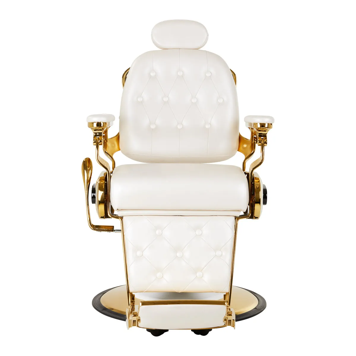 Gabbiano barber chair Francesco Gold white