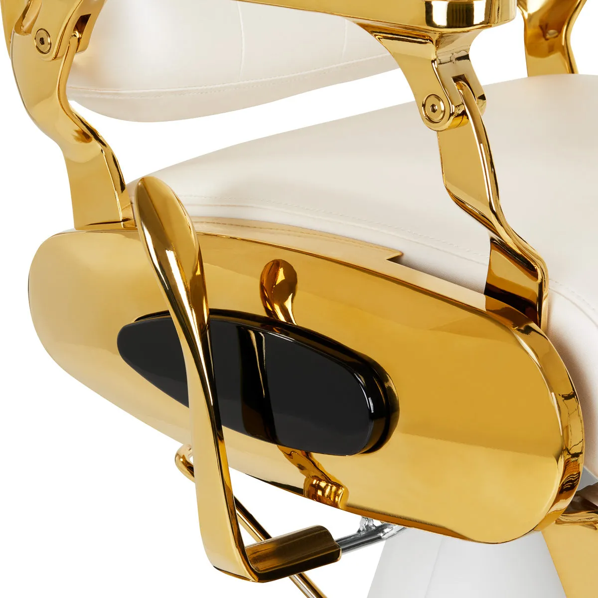 Gabbiano barber chair Francesco Gold white