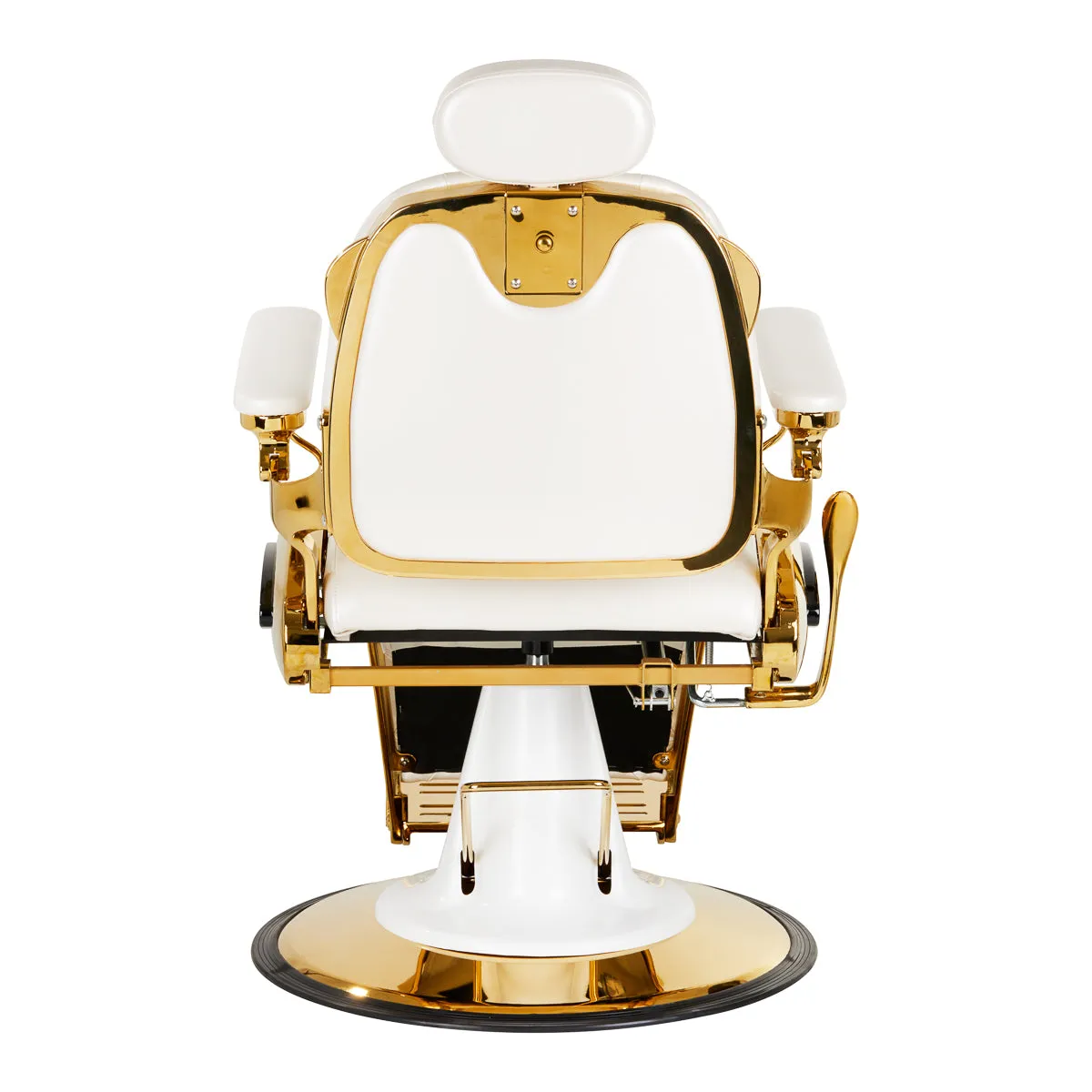 Gabbiano barber chair Francesco Gold white