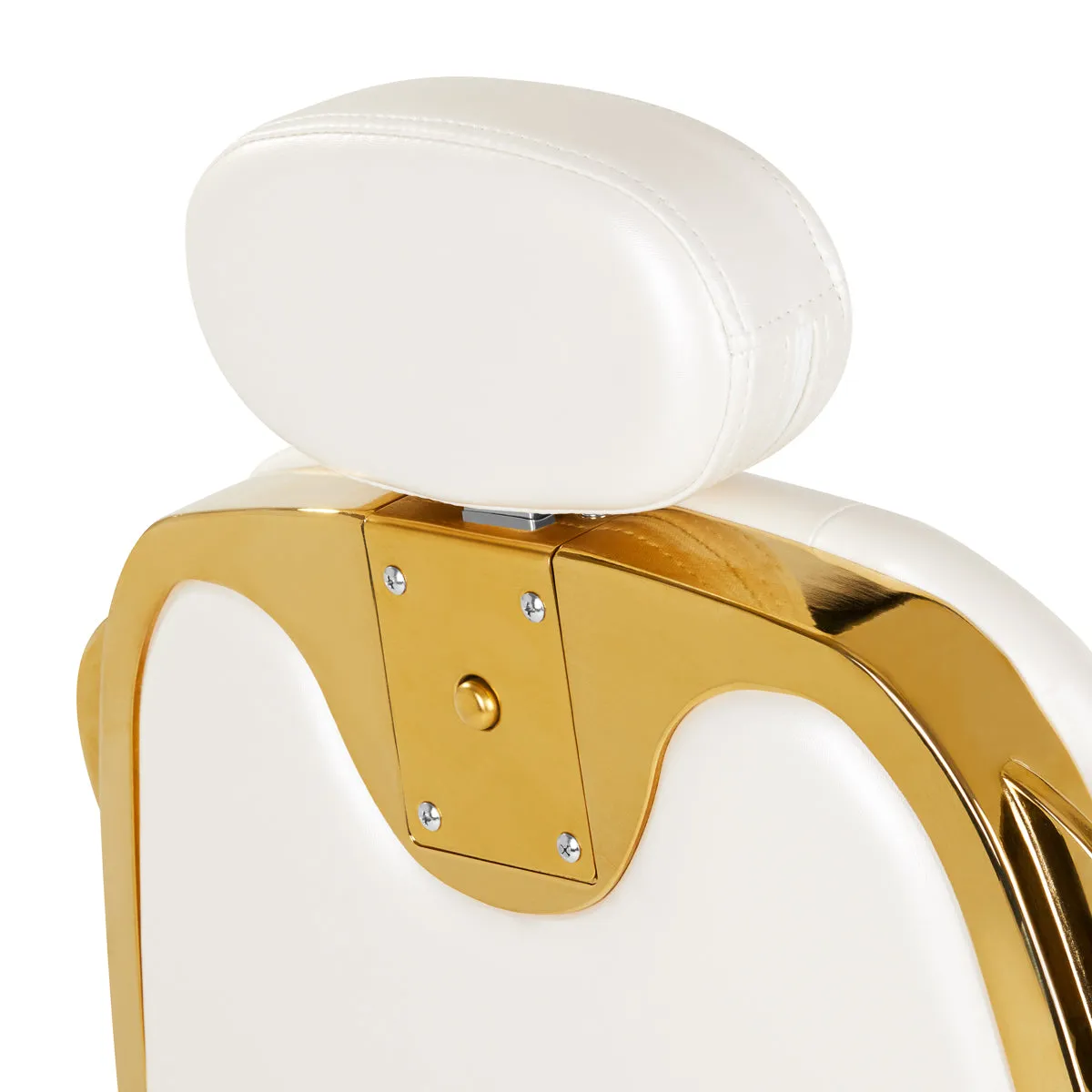 Gabbiano barber chair Francesco Gold white