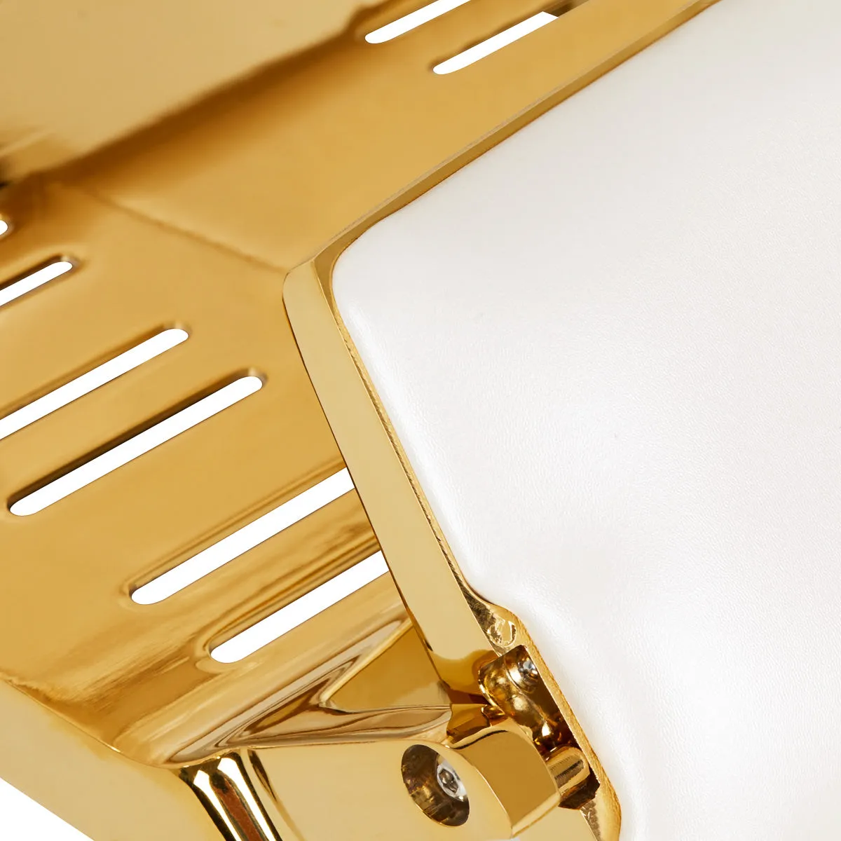 Gabbiano barber chair Francesco Gold white