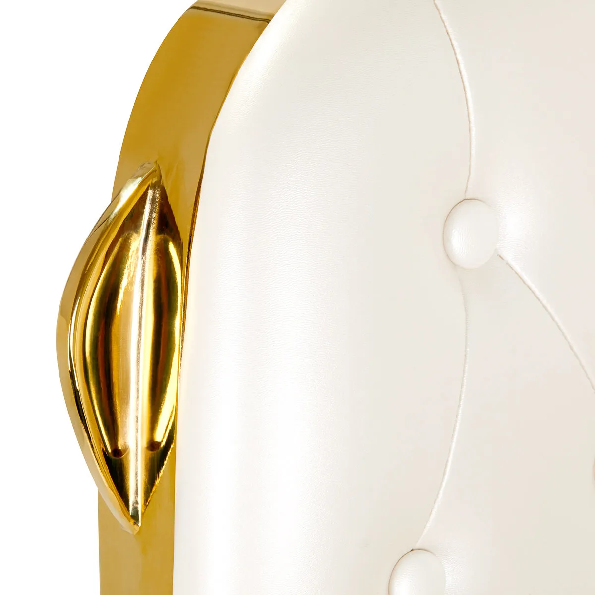 Gabbiano barber chair Francesco Gold white
