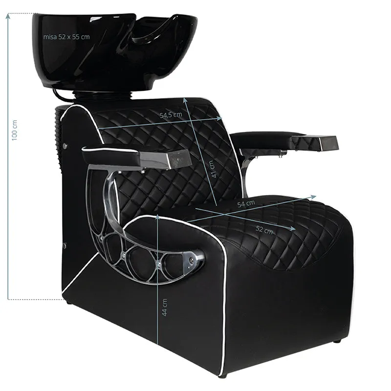 Gabbiano Barber Hair Wash Unit Simone Black