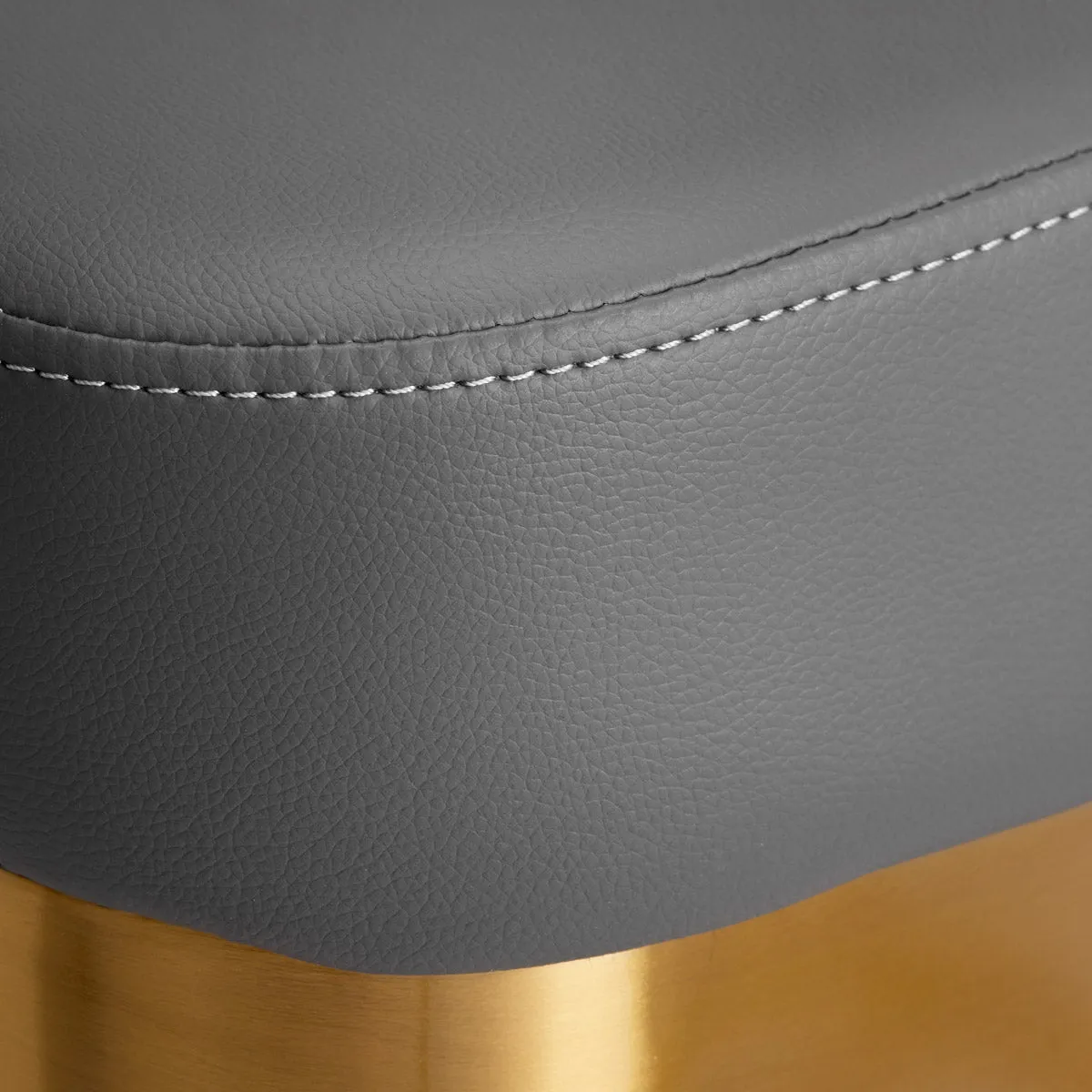 Gabbiano hairdressing chair Granda gold grey