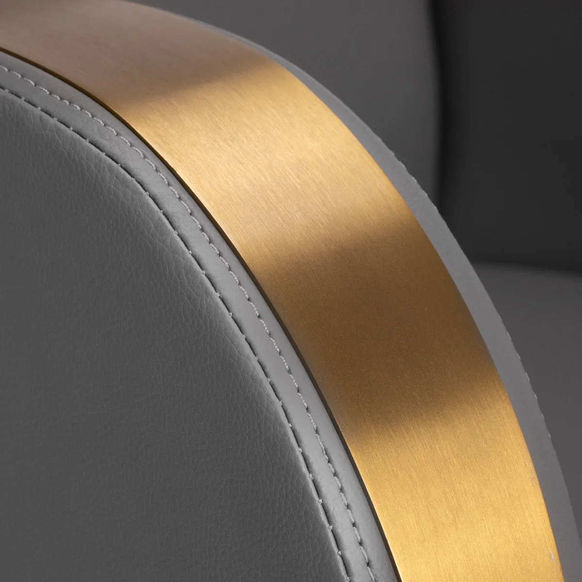 Gabbiano hairdressing chair Malaga gold grey