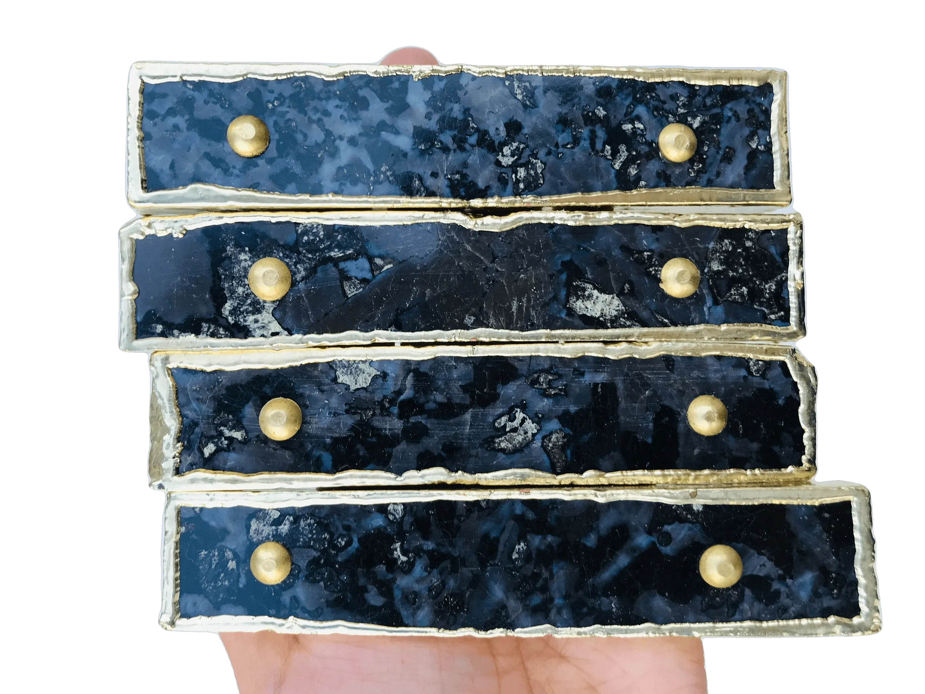Gabro Agate Cabinet Door Pull Handle - Set of 4