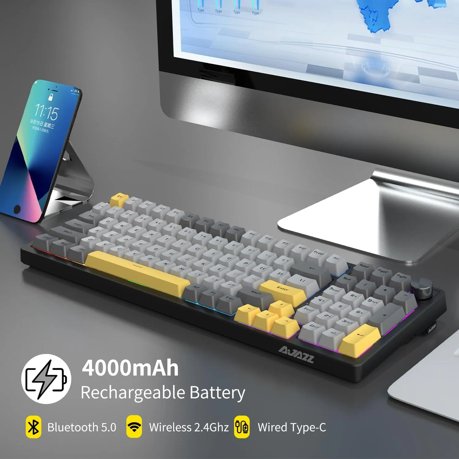 Gaming Hot Swap Mechanical Keyboard 5.0 Wireless