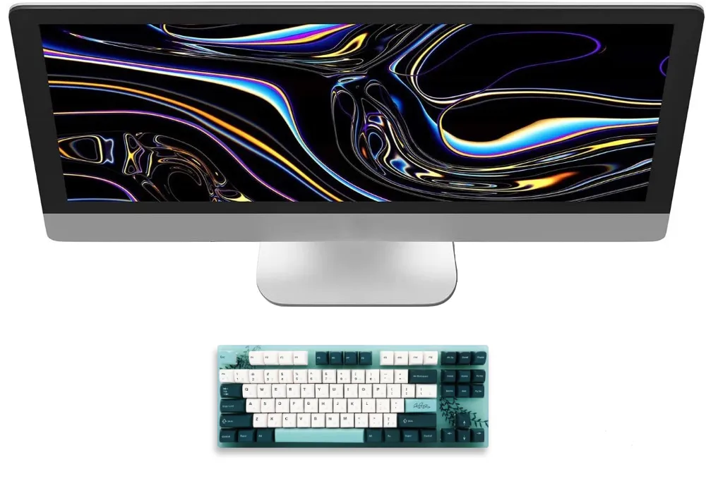 Gaming Mechanical Keyboard TKL Hot Swappable RGB with Plant Theme