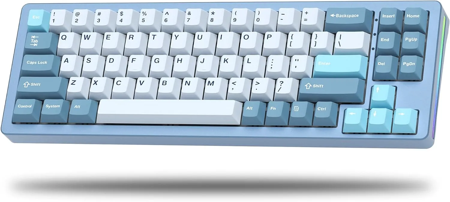 Gaming Mechanical Keyboard Wireless Hot-Swappable Aluminum Creamy Bluetooth/2.4G