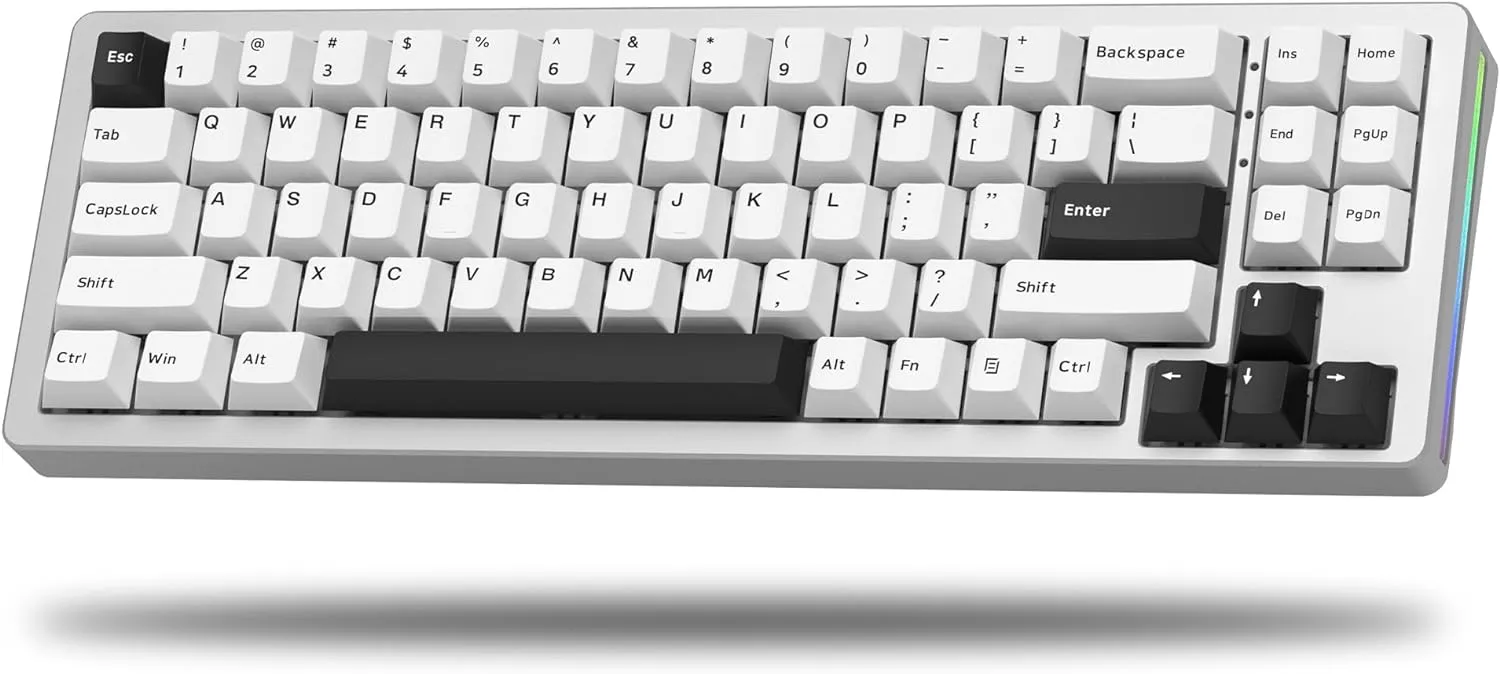 Gaming Mechanical Keyboard Wireless Hot-Swappable Aluminum Creamy Bluetooth/2.4G