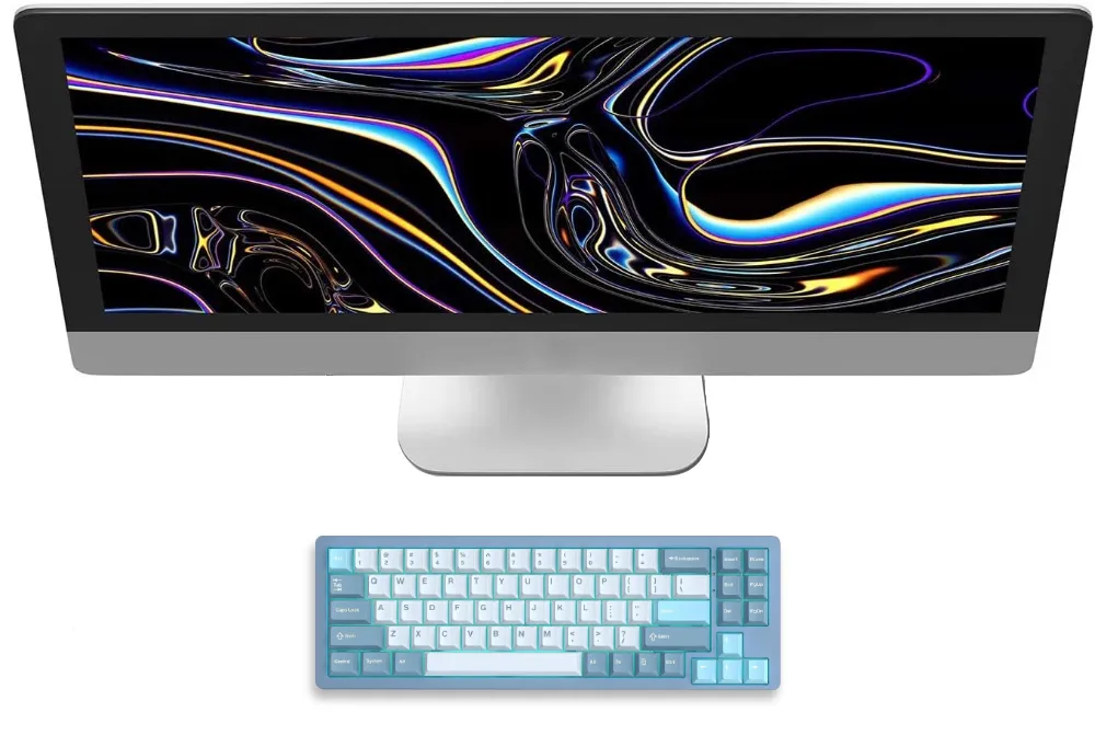 Gaming Mechanical Keyboard Wireless Hot-Swappable Aluminum Creamy Bluetooth/2.4G
