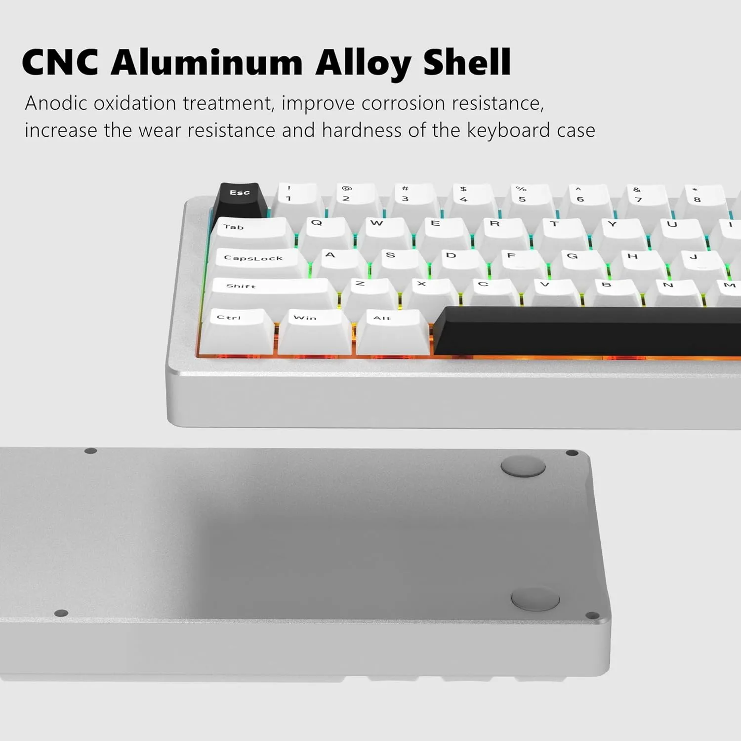 Gaming Mechanical Keyboard Wireless Hot-Swappable Aluminum Creamy Bluetooth/2.4G