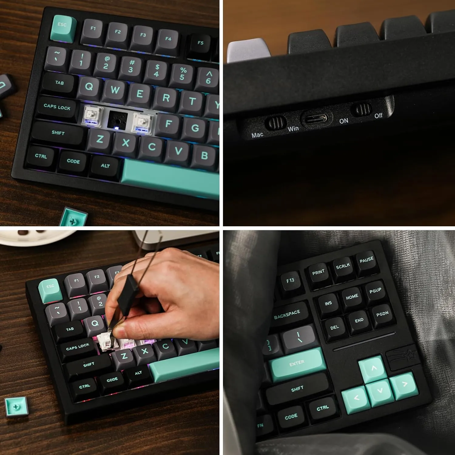 Gaming Wireless Mechanical Keyboard Aluminum Alloy Hot-Swappable Gasket-Mounted