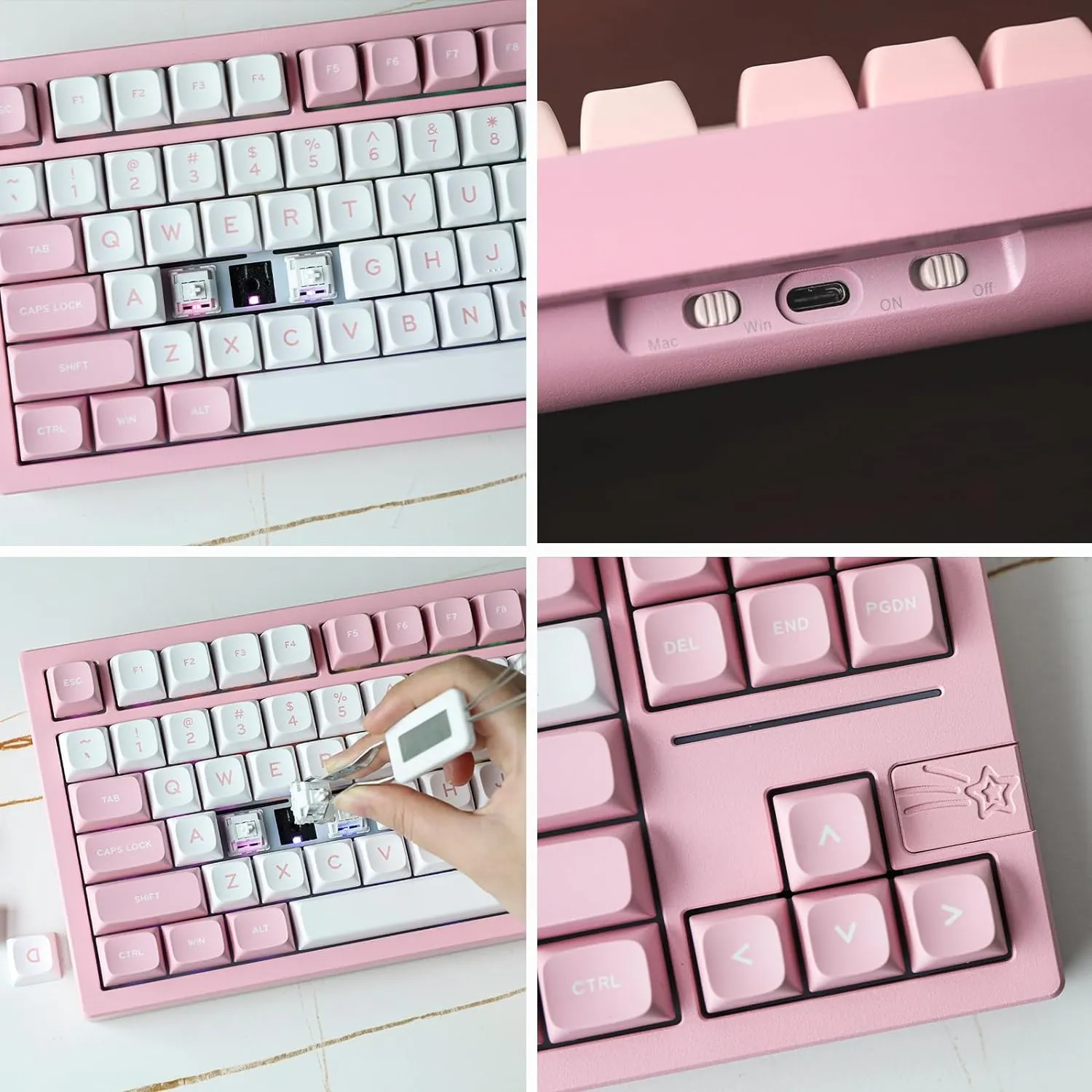 Gaming Wireless Mechanical Keyboard Aluminum Alloy Hot-Swappable Gasket-Mounted