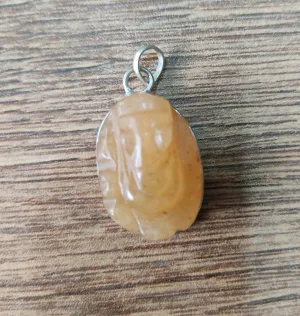 Ganesh Yellow Aventurine gemstone pendant